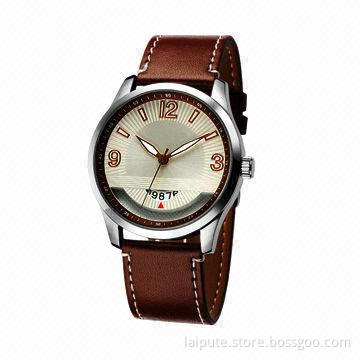 Business Men Gift Watch with Calendar, Big Case, Fashionable/Simple/Classic Design